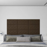 Vidaxl Wall panels 12 st 2.16 m² 60x30 cm artificial leather brown