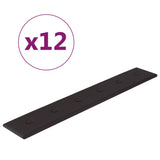 Vidaxl Panele ścienne 12 St 1,62 m² 90x15 cm sztuczna skórzana czarna