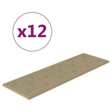 Panele ścienne vidaxl 12 szt. 3,24 m² 90x30 cm sztuka skórzana cappuccynokolid