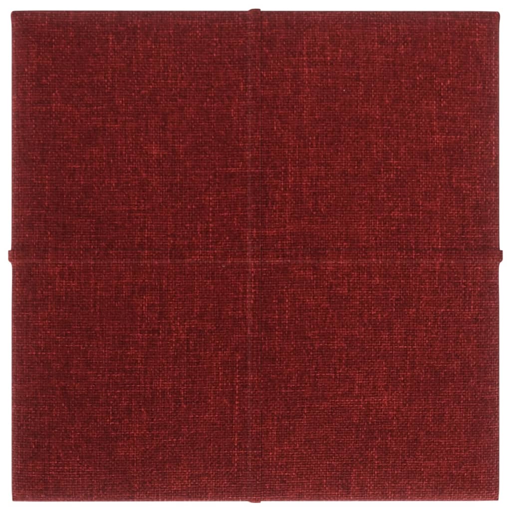 Panneaux muraux vidaxl 12 st 1,08 m² 30x30 cm de tissu rouge