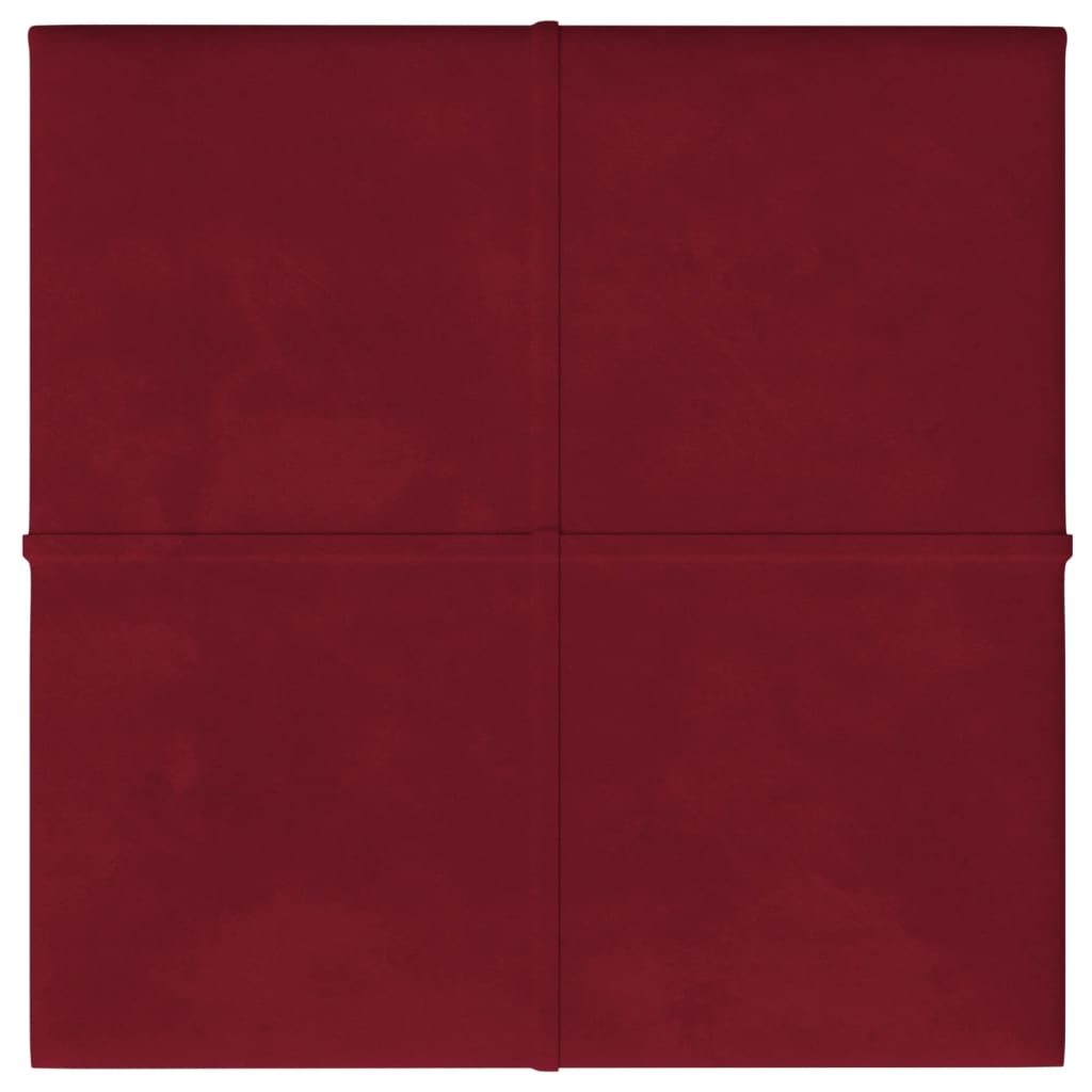 Vidaxl Wall panels 12 st 1.08 m² 30x30 cm velvet wine red