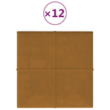 Vidaxl Wall panels 12 st 1.08 m² 30x30 cm velvet brown