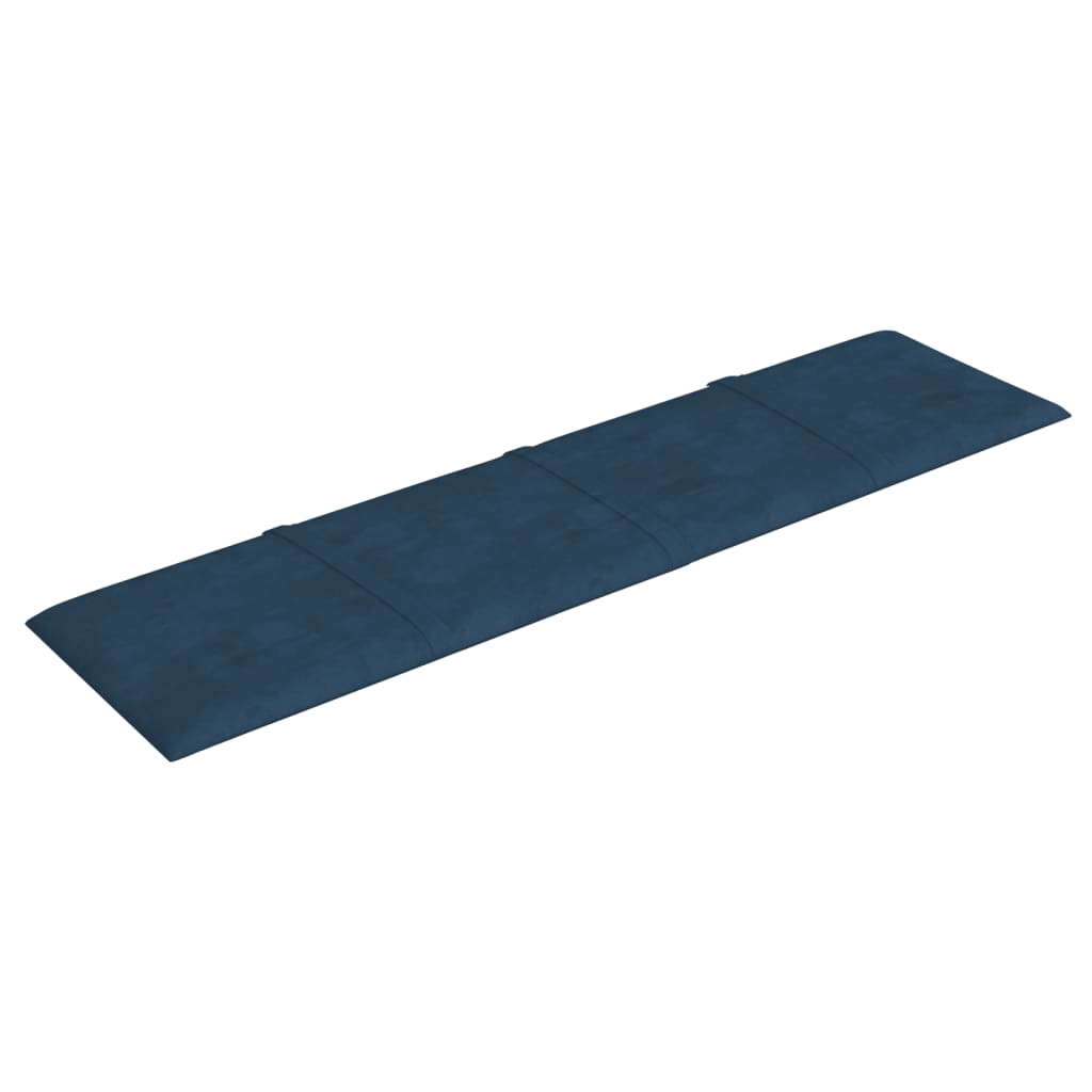 VidaXL Wandpanelen 12 st 1,08 m² 60x15 cm fluweel blauw