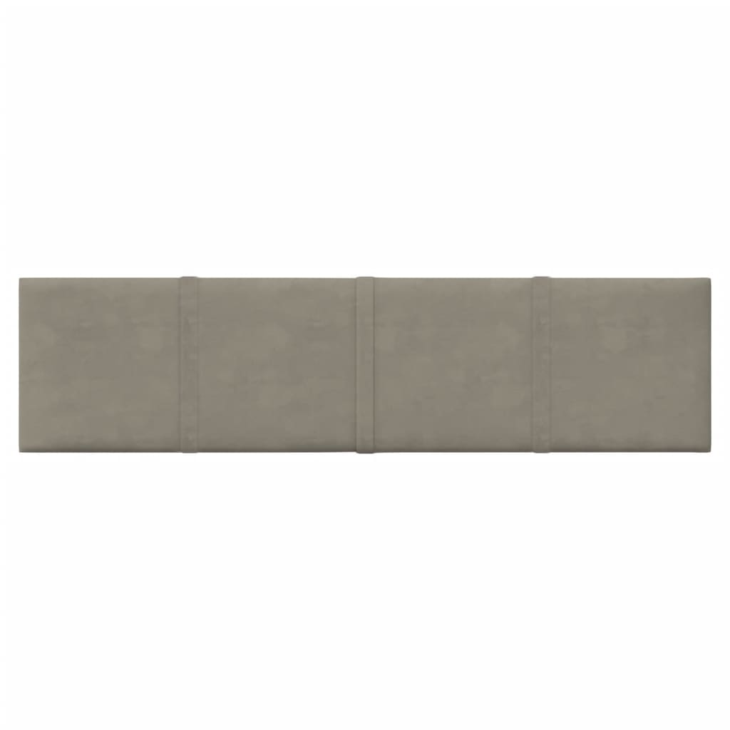 Nástěnné panely Vidaxl 12 ST 1,08 m² 60x15 cm Velvet Light Grey