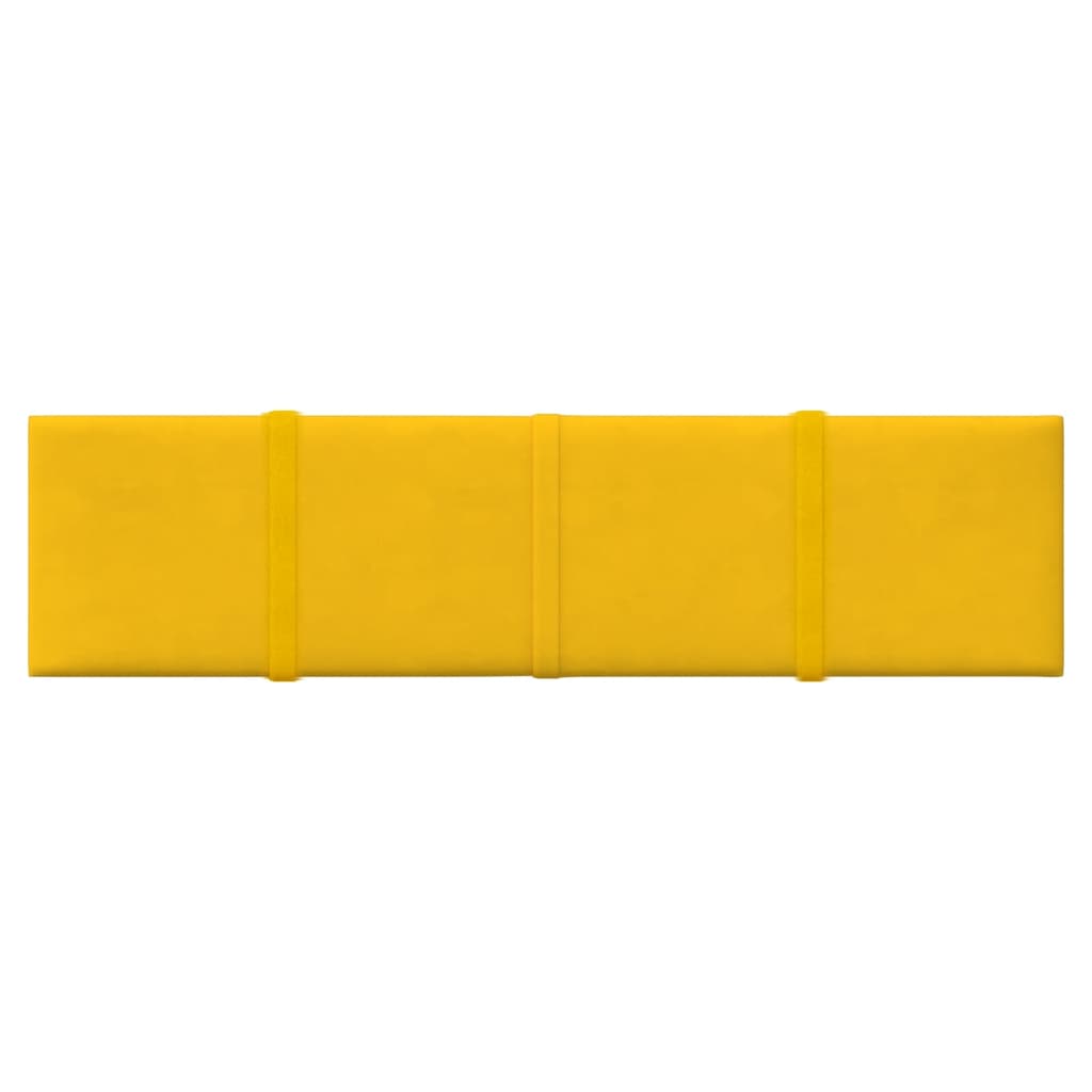 Nástěnné panely Vidaxl 12 St 1,08 m² 60x15 cm Velvet Yellow