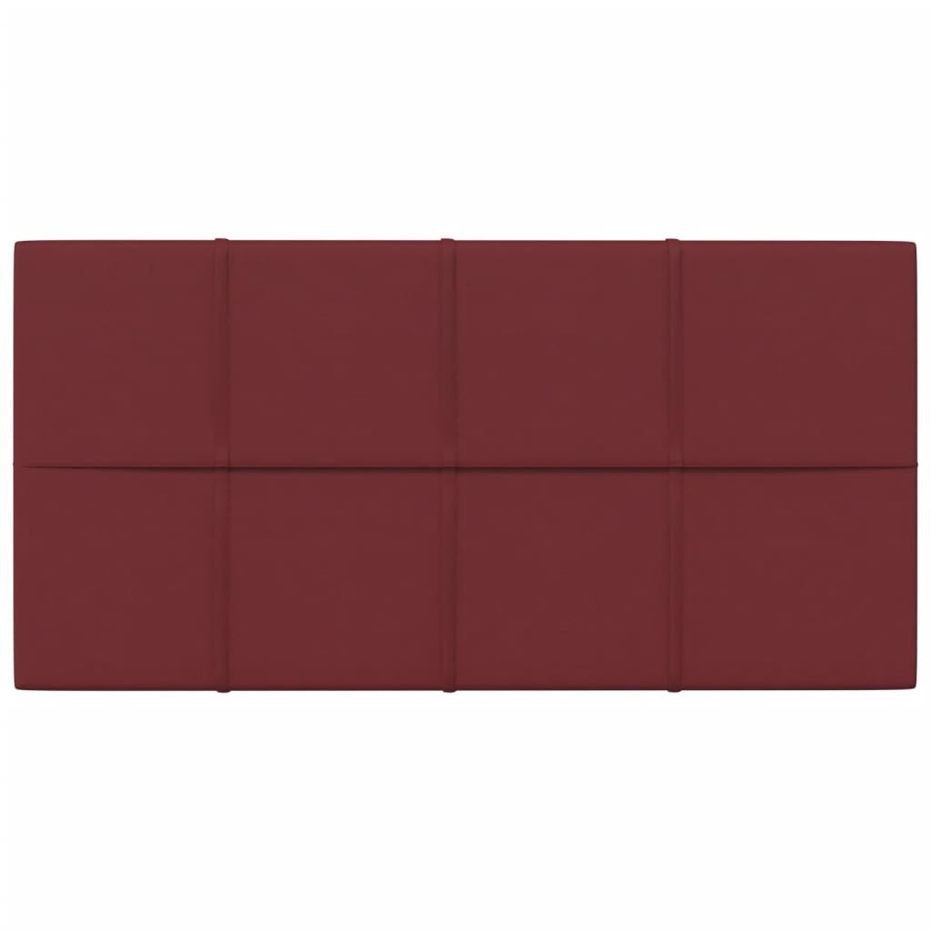 Pannelli a parete Vidaxl 12 ST 2,16 m² 60x30 cm Vino in tessuto rosso