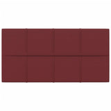 Pannelli a parete Vidaxl 12 ST 2,16 m² 60x30 cm Vino in tessuto rosso