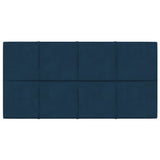 VidaXL Wandpanelen 12 st 2,16 m² 60x30 cm fluweel blauw