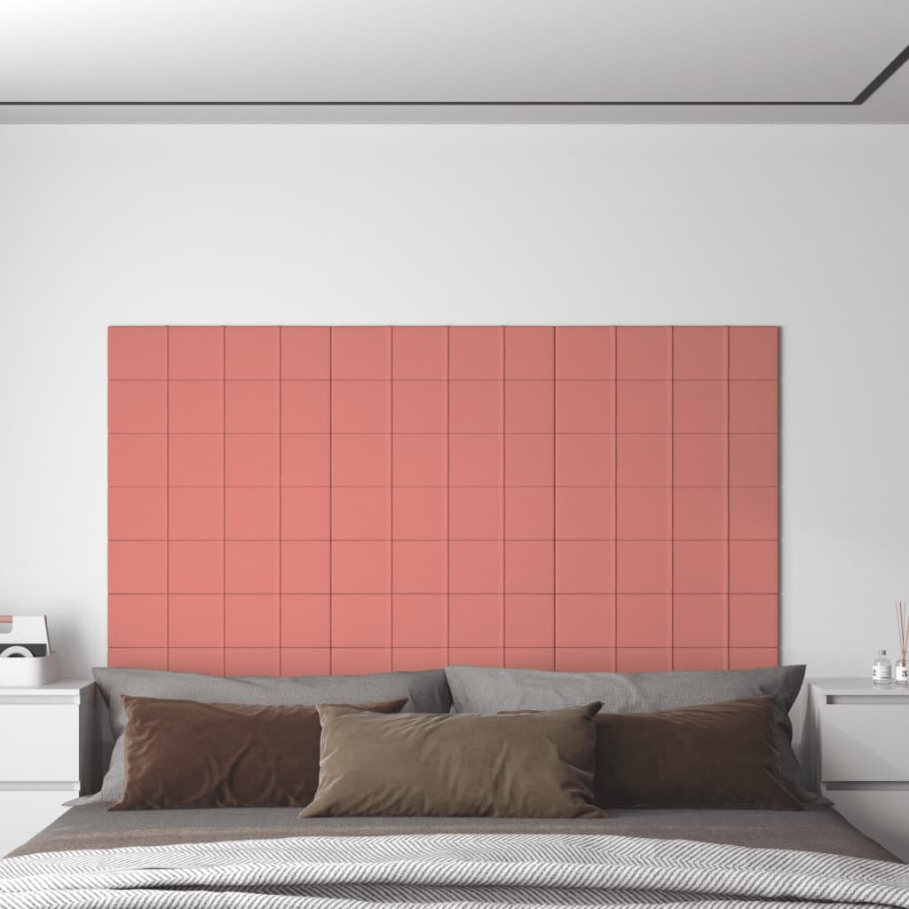 Panneaux muraux vidaxl 12 st 2,16 m² 60x30 cm en velours rose