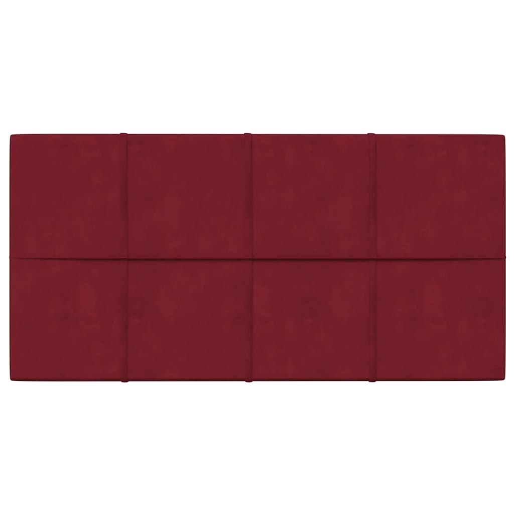 Pannelli a parete Vidaxl 12 ST 2,16 m² 60x30 cm Vino di velluto rosso