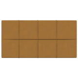 Paneles de pared Vidaxl 12 st 2.16 m² 60x30 cm de terciopelo marrón