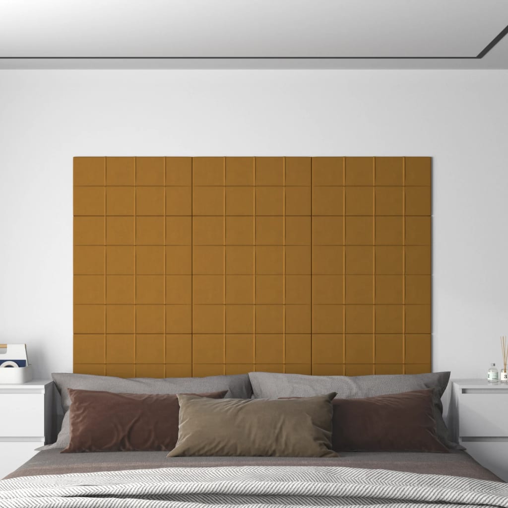 Vidaxl Wall panels 12 st 2.16 m² 60x30 cm velvet brown