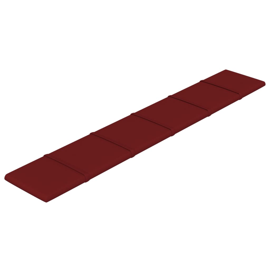 Paneles de pared Vidaxl 12 st 1.62 m² 90x15 cm de tela rojo