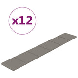 VidaXL Wandpanelen 12 st 1,62 m² 90x15 cm fluweel lichtgrijs