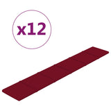 Vidaxl Wandpannelen 12 St 1.62 m² 90x15 cm Velvet Wäin rout