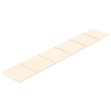 Paneles de pared Vidaxl 12 st 1.62 m² 90x15 cm de crema de terciopelo