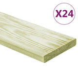 Vidaxl Terra Boards 24 pezzi 2,88 m² 1 m Pince solido