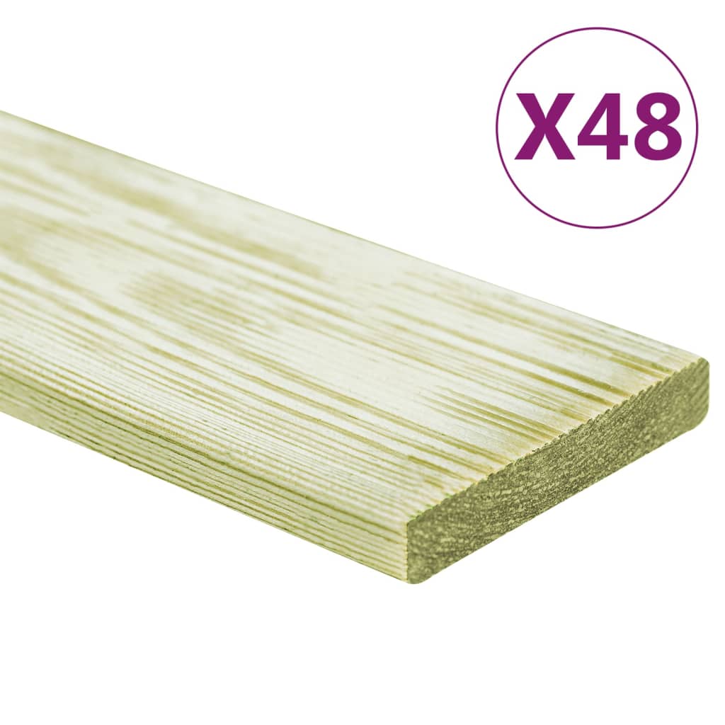 Vidaxl Terra Boards 48 pezzi 5,76 m² 1 m Pince solido