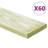 Vidaxl Terra Boards 60 PCs 7,2 m² 1 m Pinna solida impregnata