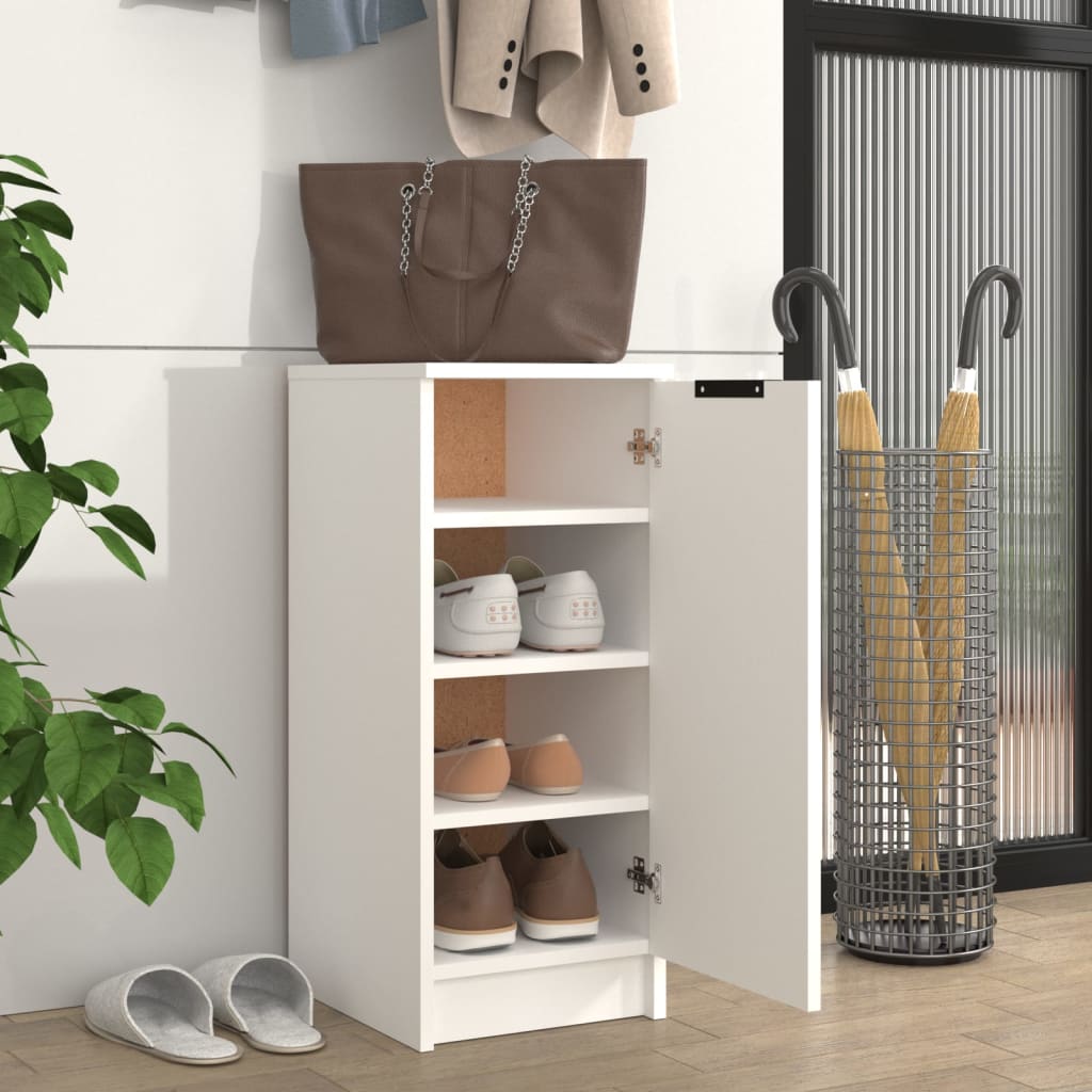 VidaXL Shoe cabinet 30x35x70 cm Processed Wood White