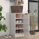 VidaXL Shoe cabinet 30x35x70 cm Properted Wood High Gloss White