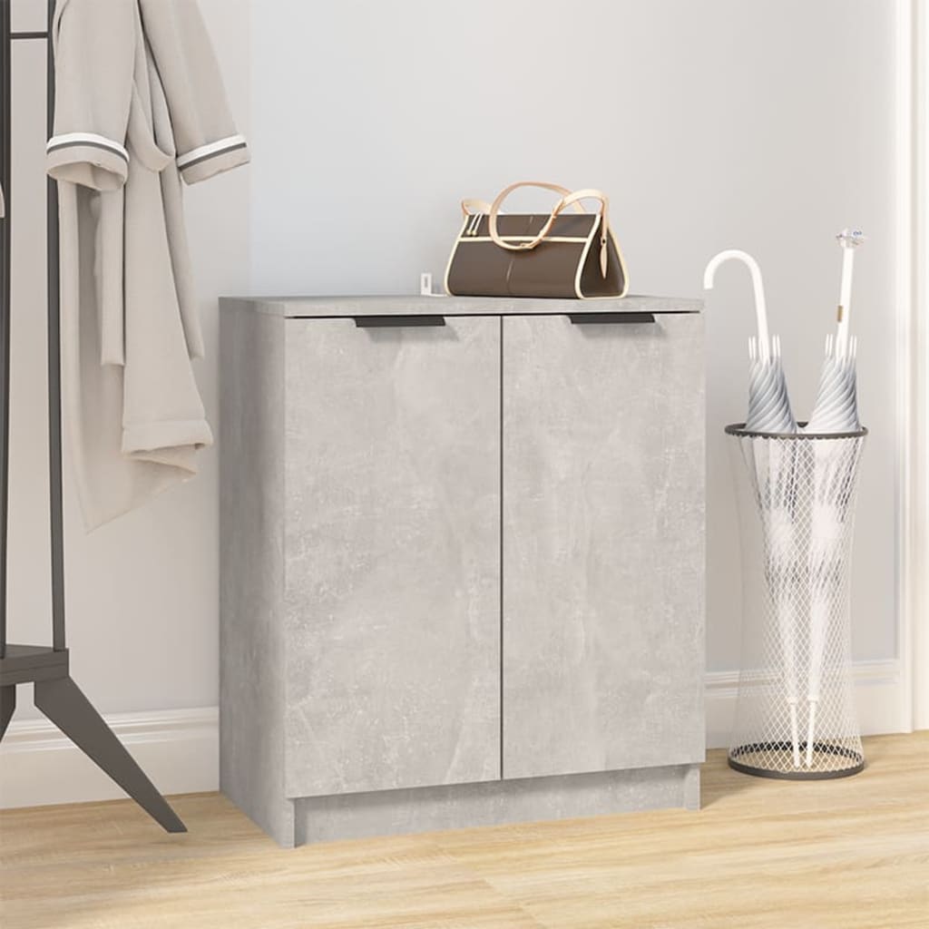 Vidaxl Cabinet da scarpe 59x35x70 cm Betongrijs in legno trasformato