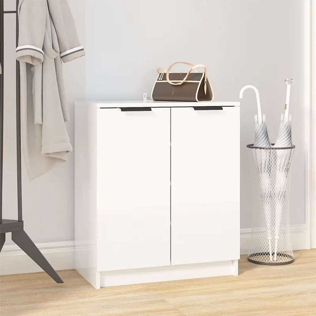 VidaXL shoe cabinet 59x35x70 cm Processed wood High gloss gray