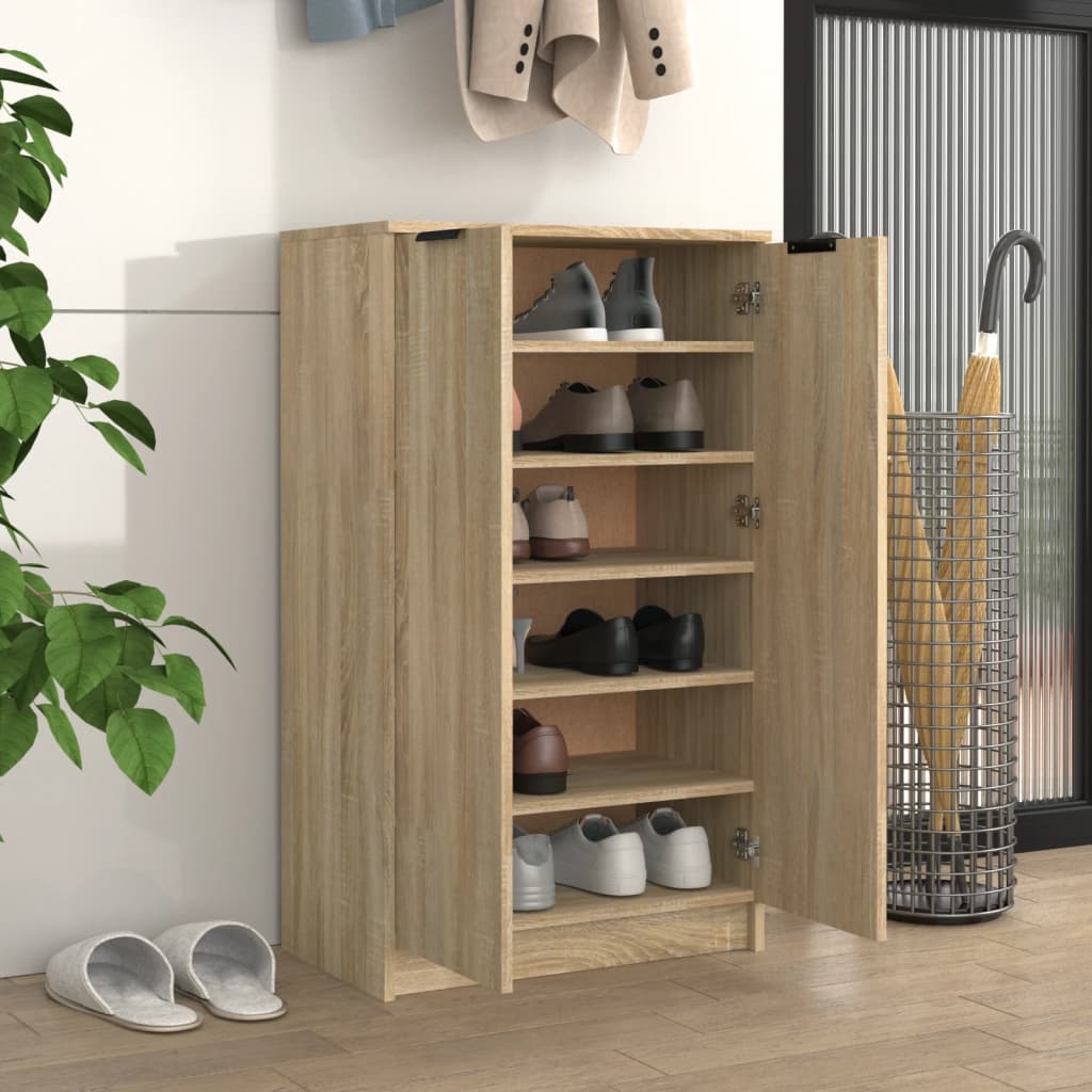 VidaXL shoe cabinet 59x35x100 cm Processed wood Sonoma oak colored