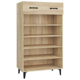 Armoire à chaussures Vidaxl 60x35x105 cm en bois de bois de chêne sonoma coloré