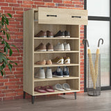 Vidaxl Shoe Cabinet 60x35x105 cm Property Wood Sonoma Oak Farvet