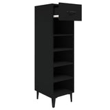 VidaXL Shoe cabinet 30x35x105 cm Properted Wood Black