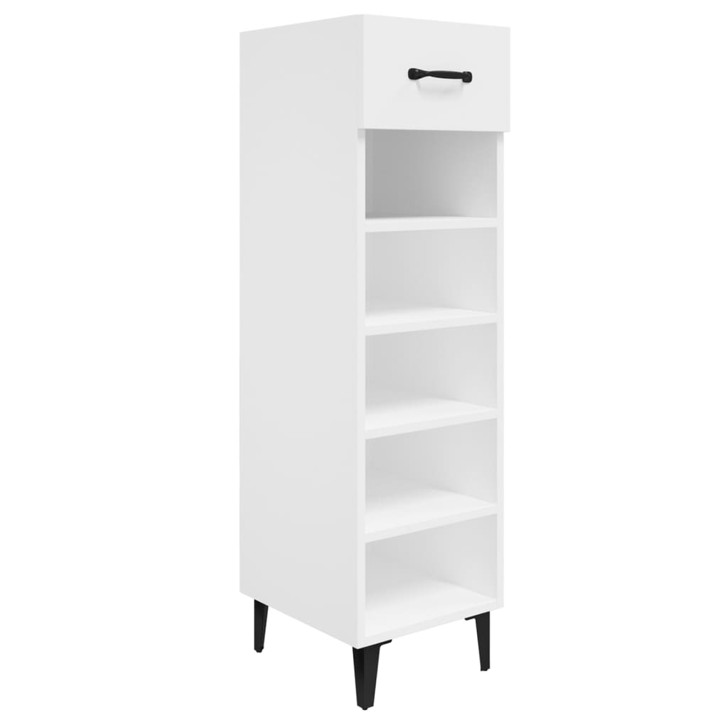 VidaXL Shoe cabinet 30x35x105 cm Processed Wood High Gloss White