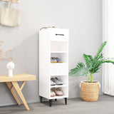 VidaXL Shoe cabinet 30x35x105 cm Processed Wood High Gloss White