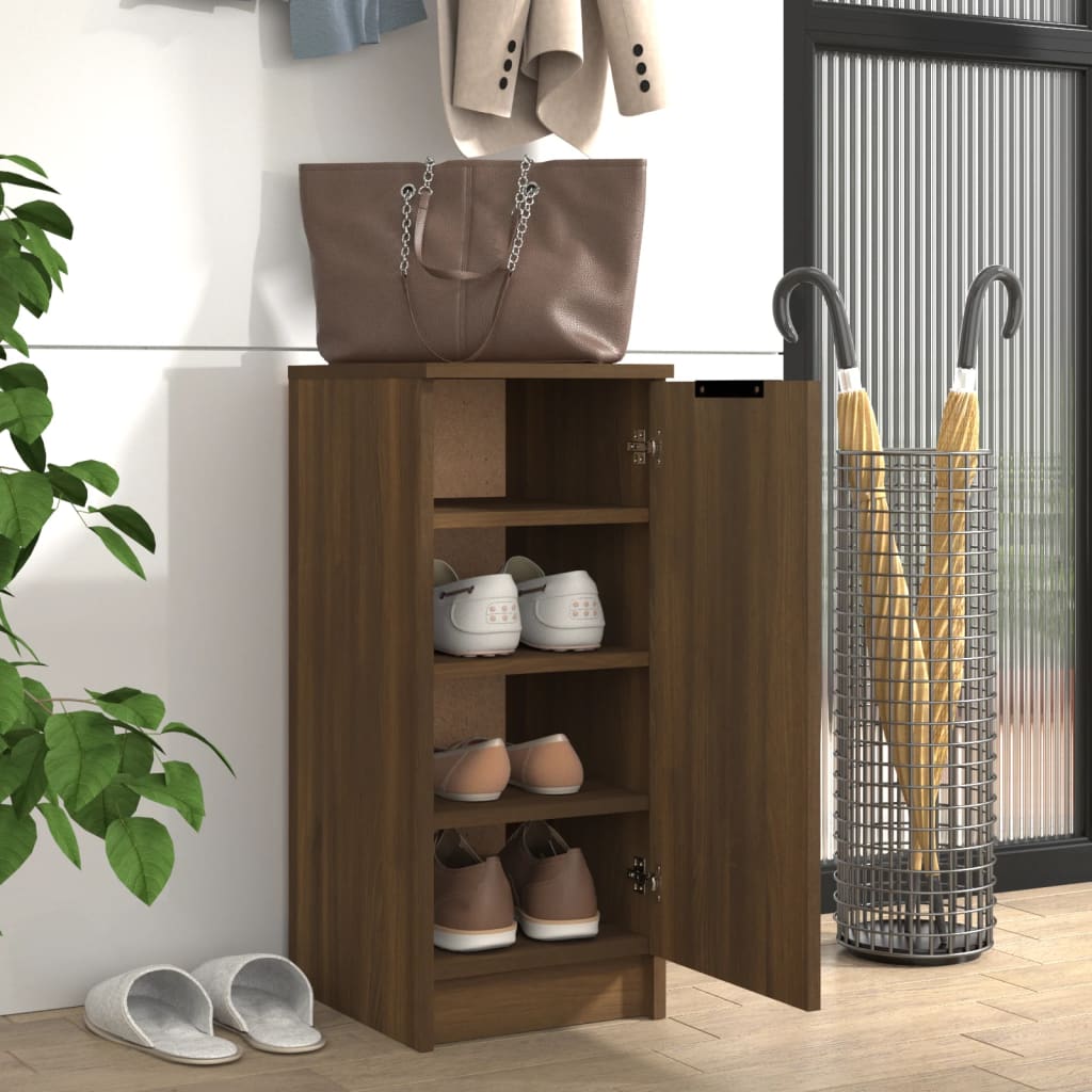 Vidaxl Cabinet per scarpe 30x35x70 cm Colore in rovere marrone trasformata