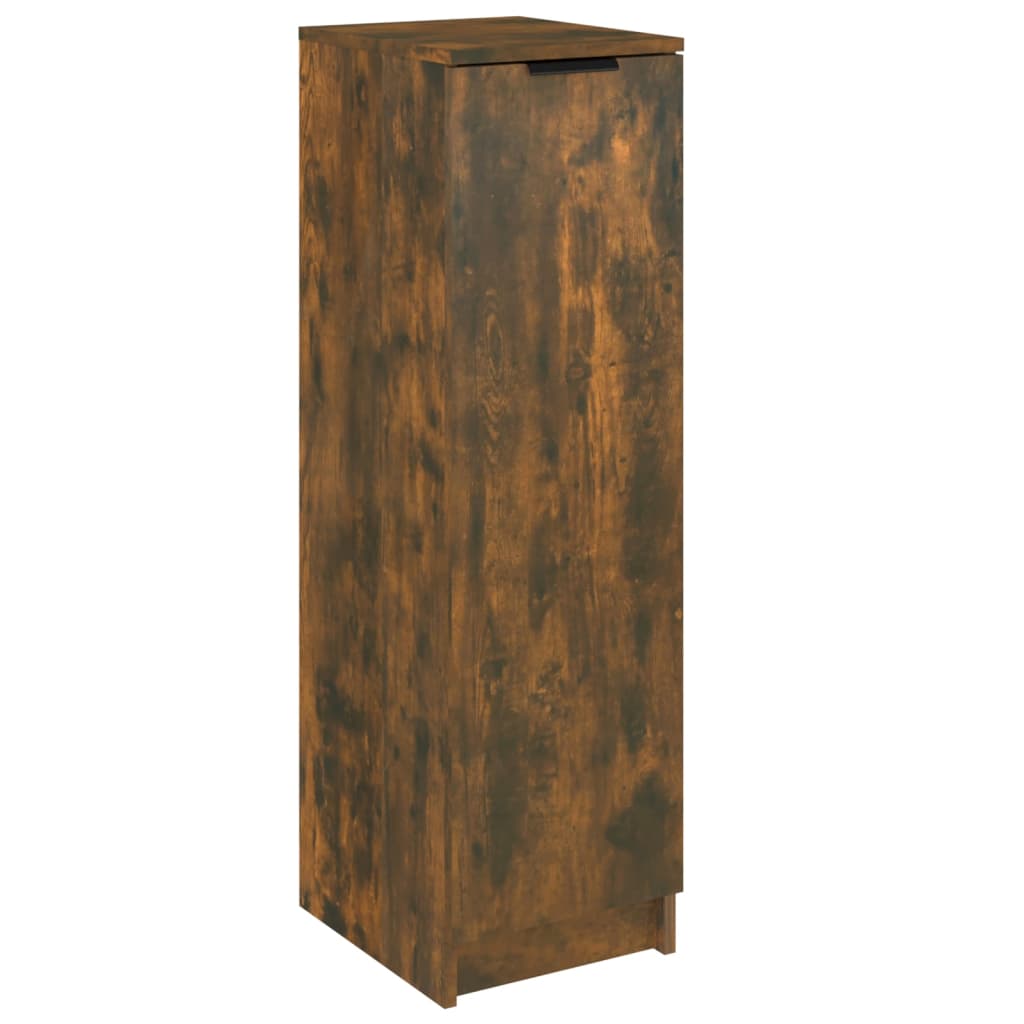 Armoire à chaussures Vidaxl 30x35x100 cm en bois de bois de chêne fumé coloré