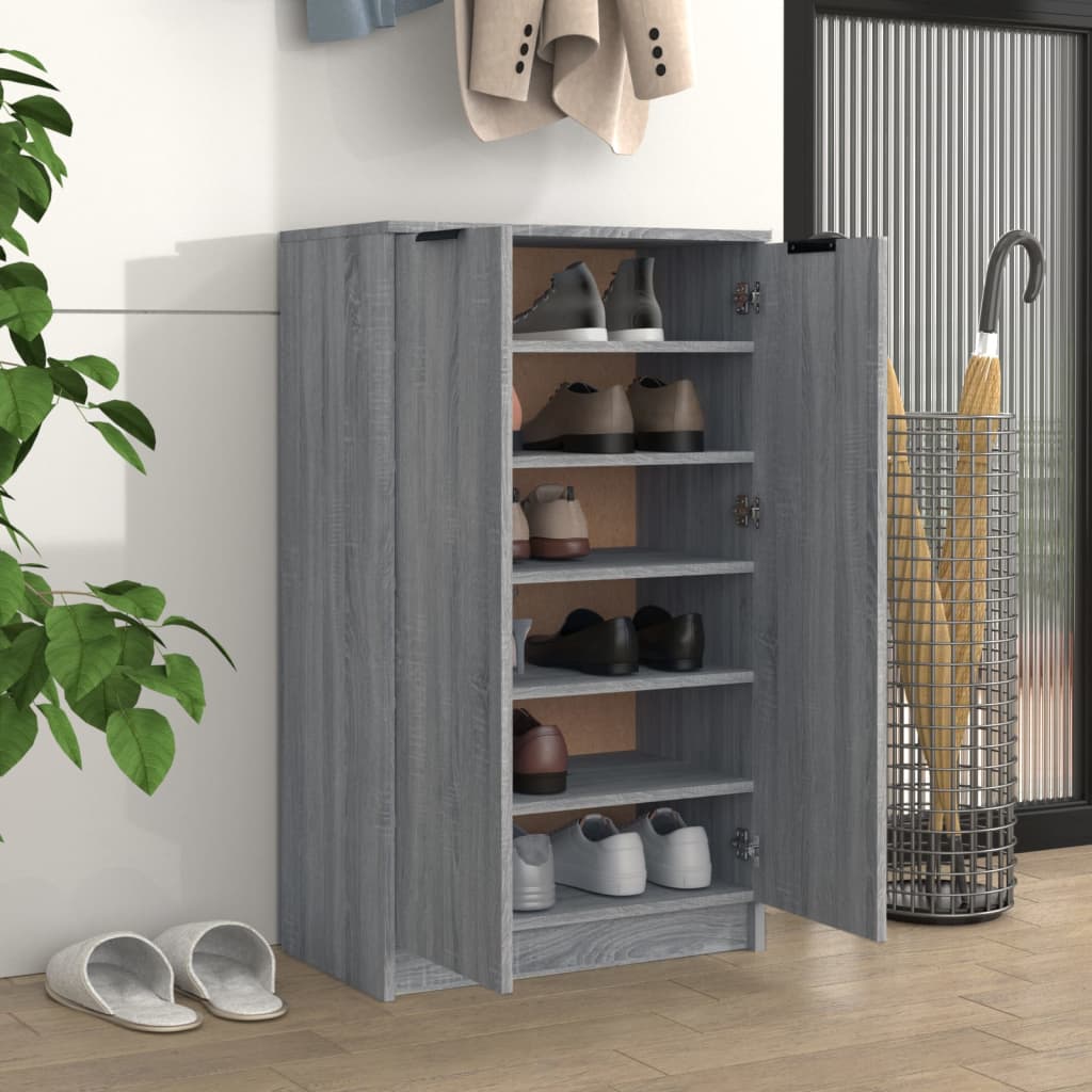 VidaXL Shoe cabinet 59x35x100 cm Properted Wood Gray Sonoma Oak color