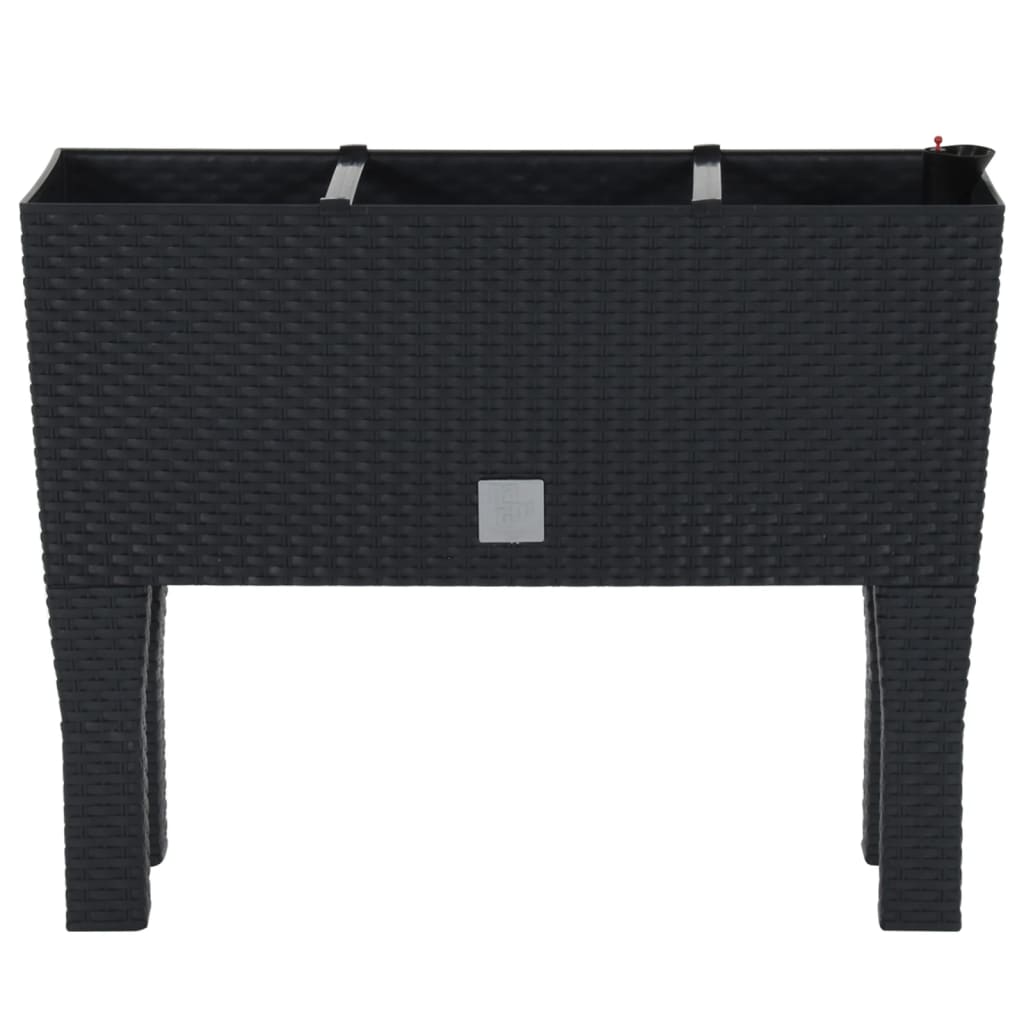 VidaXL Planter raised 60x25x46 cm pp rattan anthracite -colored