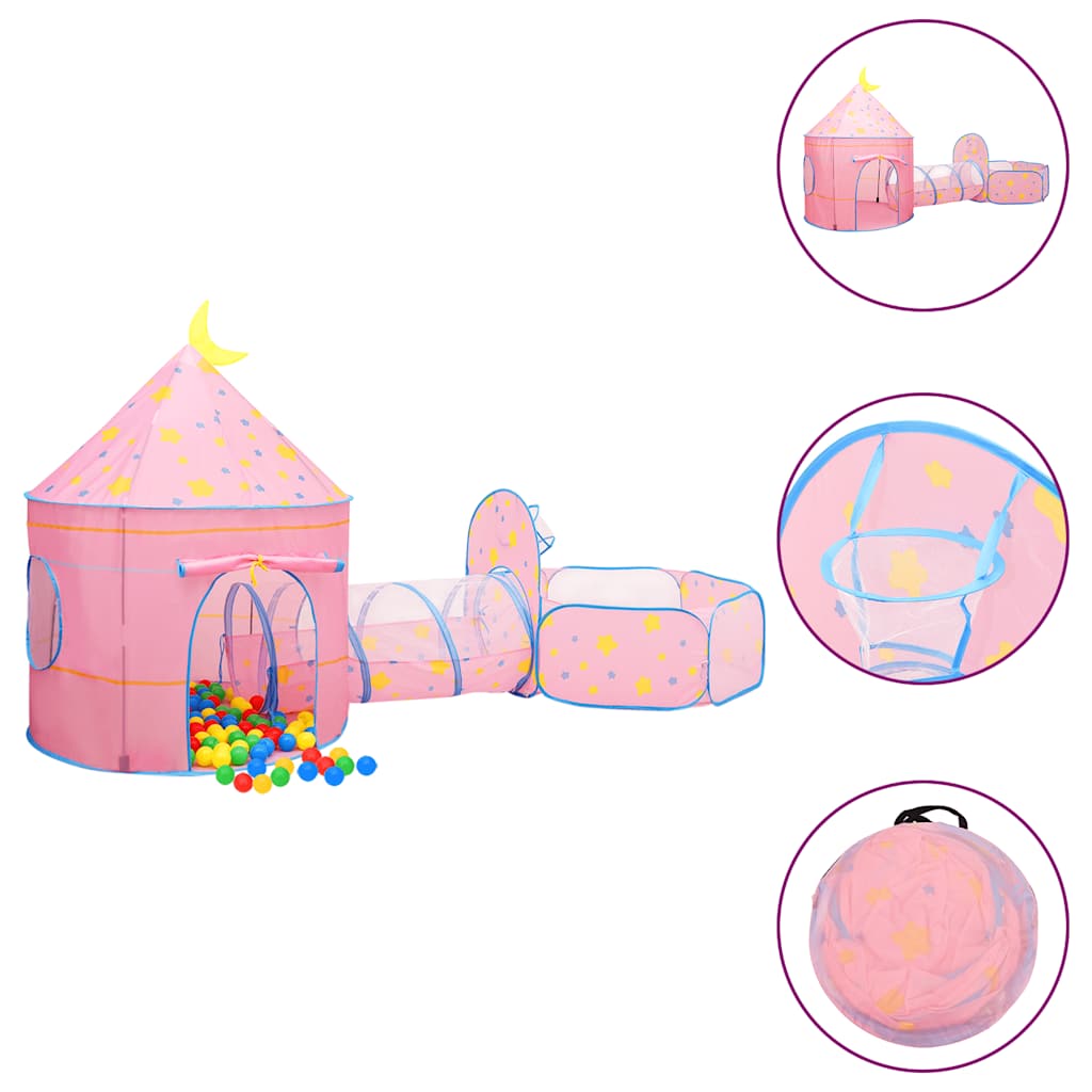 Vidaxl Tienda de juego para niños 301x120x128 cm rosa