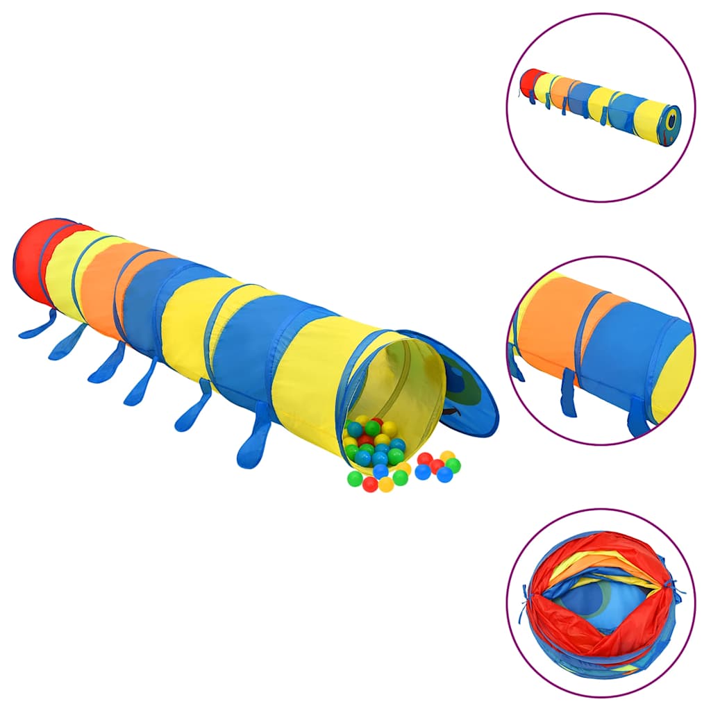 Túnel de juego infantil Vidaxl 245 cm de poliéster multicolor