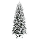 Vidaxl Kunstkerstboom con neve 180 cm PVC e PE