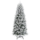 Vidaxl kunstkerstboom ze śniegiem 210 cm PVC i PE