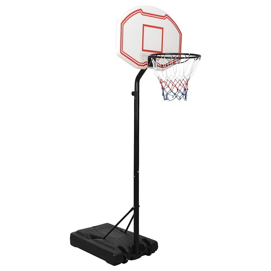 Estándar de baloncesto Vidaxl 237-307 cm de polietileno blanco