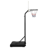 Norme de basket-ball Vidaxl 237-307 cm en polyéthylène blanc