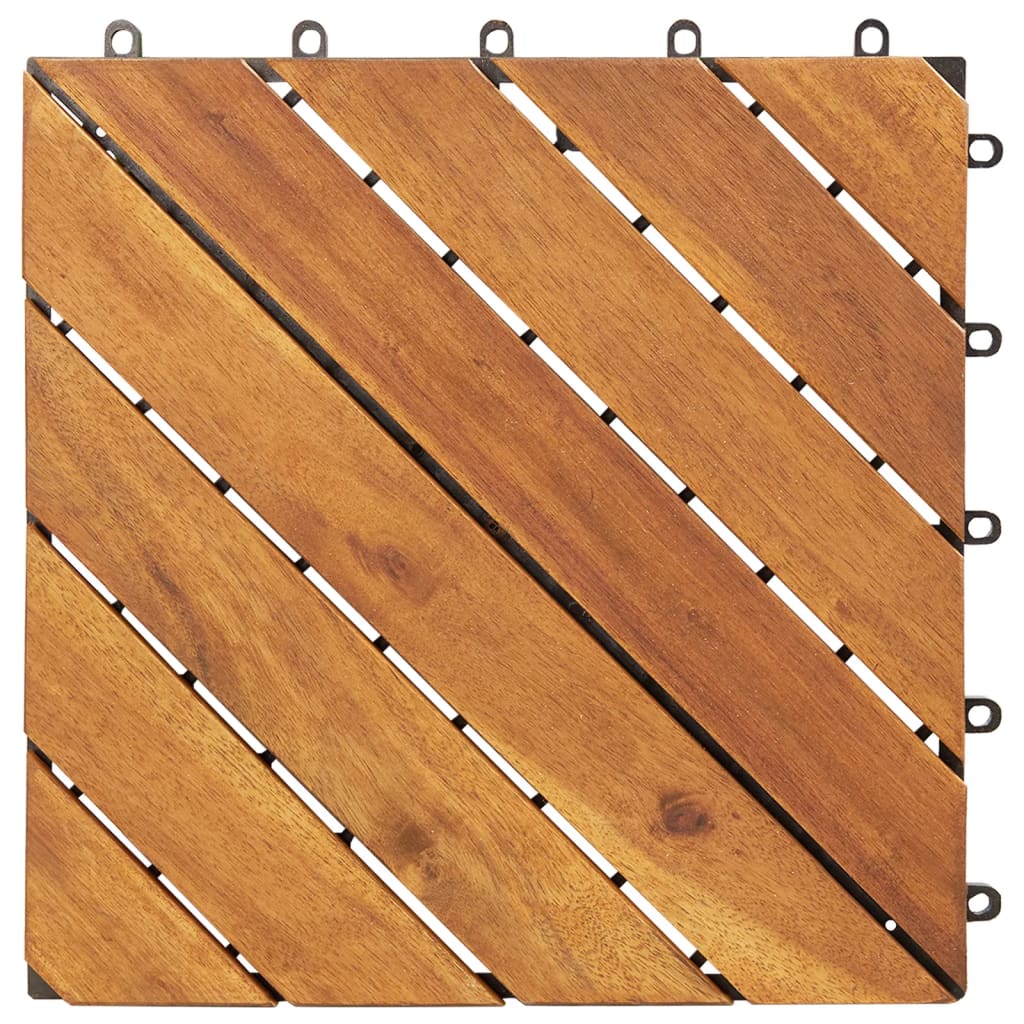 Vidaxl Terrace Tiles 20 PCS 30x30 cm acacia de madera marrón