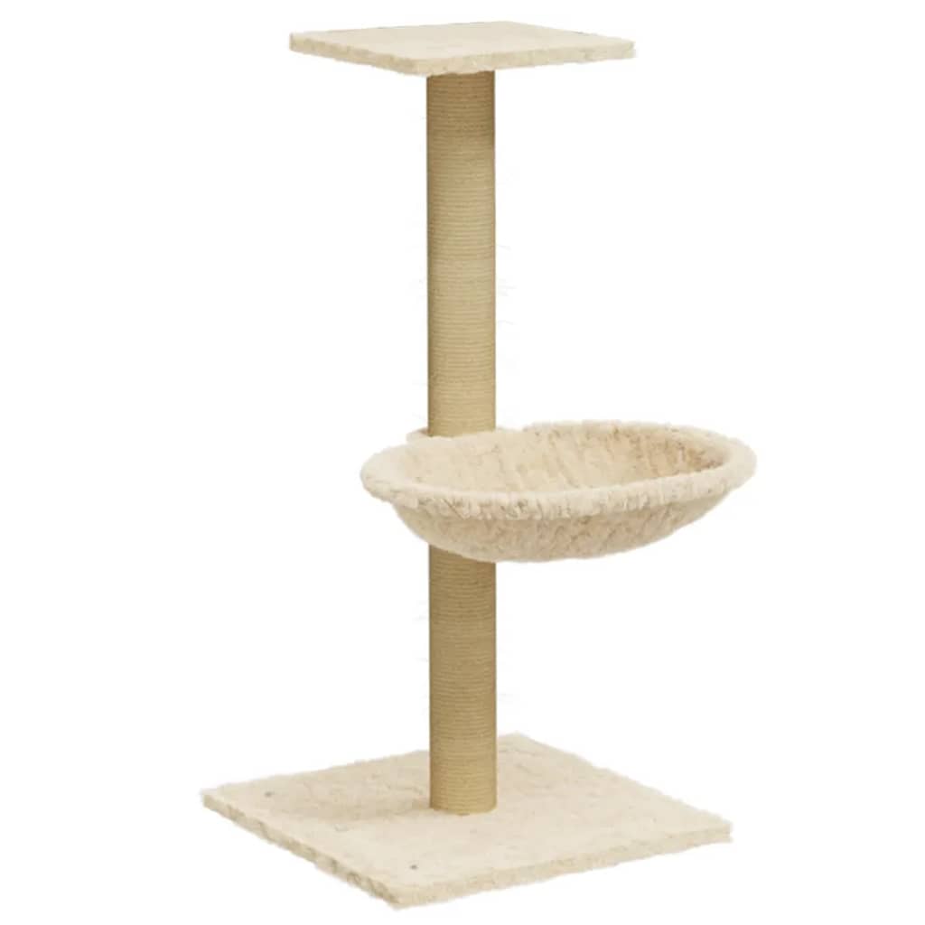 Vidaxl Cat Miwwelen mat Sisal kraazt Post 74 cm Crème -Colored