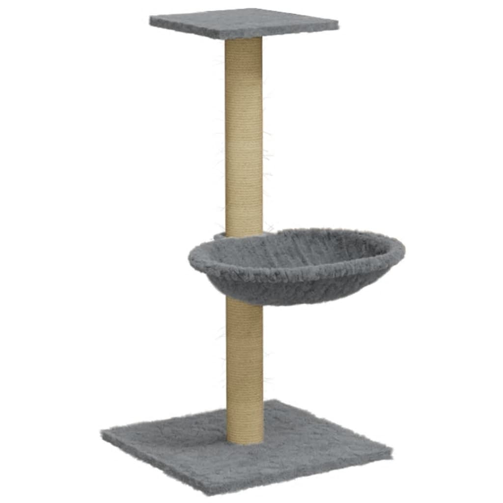 Vidaxl cat furniture with sisal scratching post 74 cm light gray