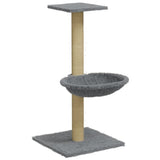 Muebles de gato de Vidaxl con rasguño de sisal después de 74 cm de gris claro