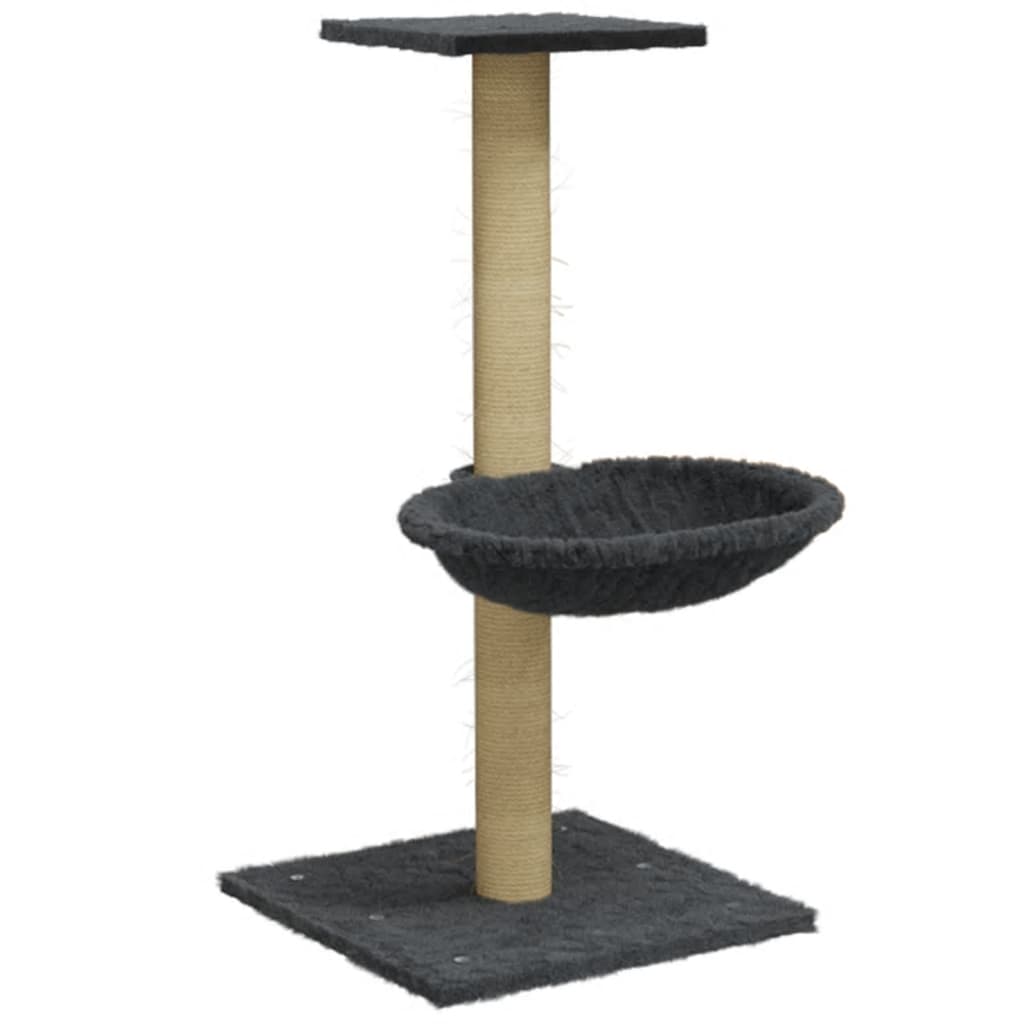 Vidaxl Cat Furniture z Sisal Scrating Post 74 cm ciemnoszary