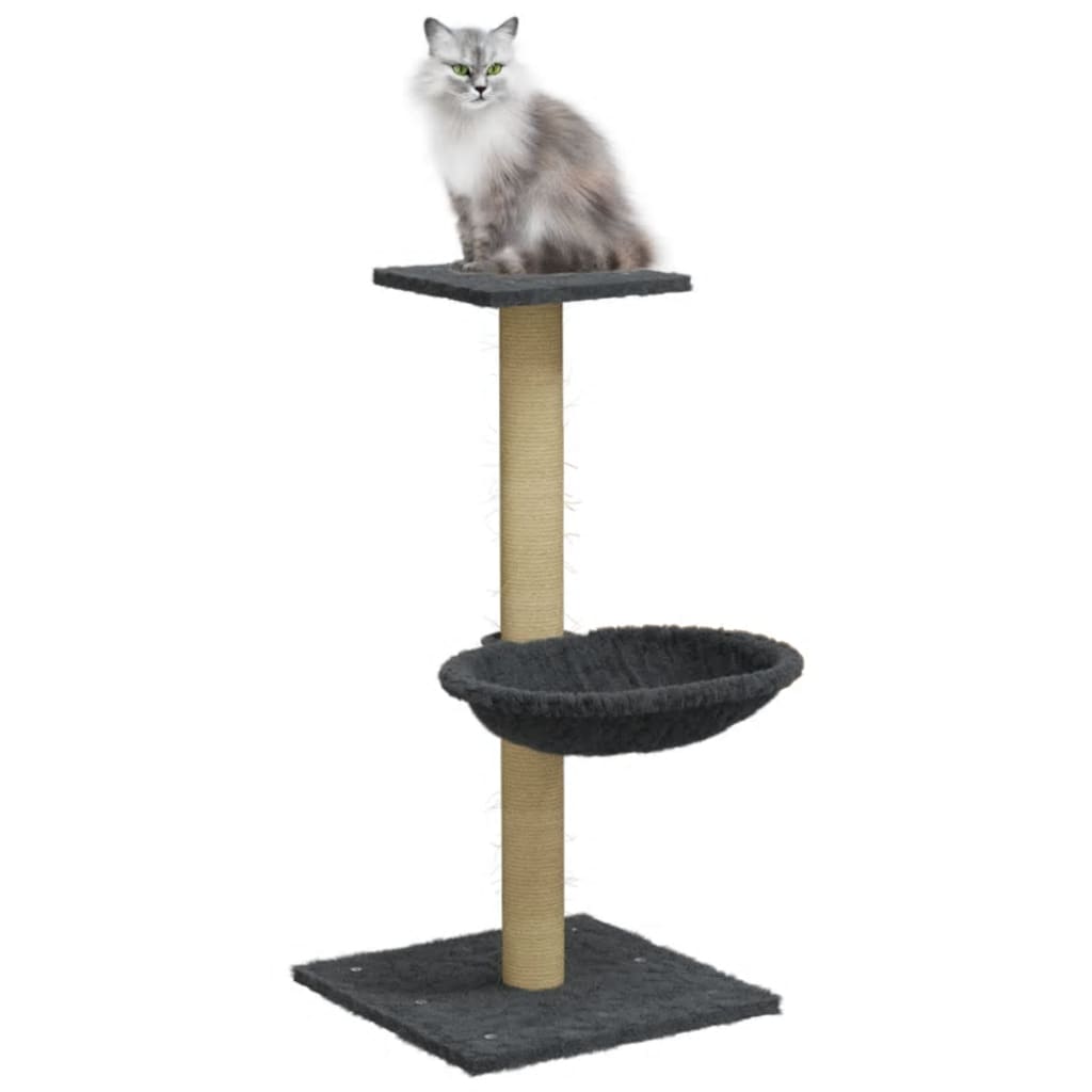 Vidaxl Cat Furniture z Sisal Scrating Post 74 cm ciemnoszary