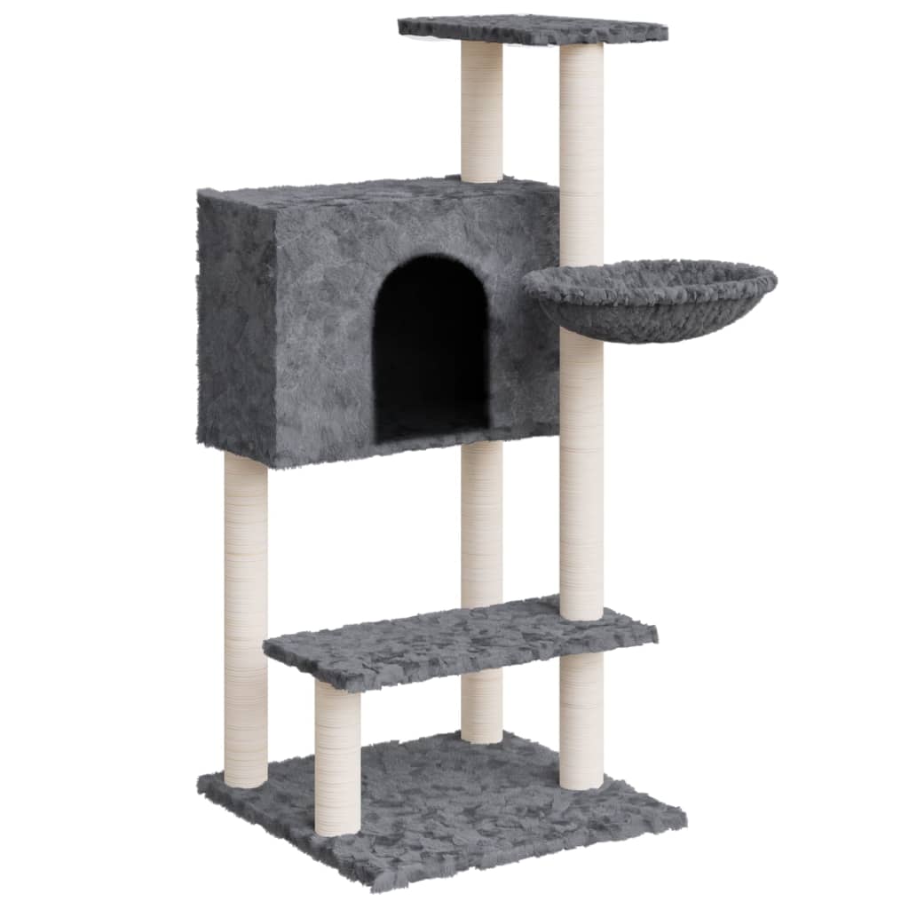 Vidaxl Cat Miwwelen mat Sisal Scratching Posts 108.5 cm donkel gro